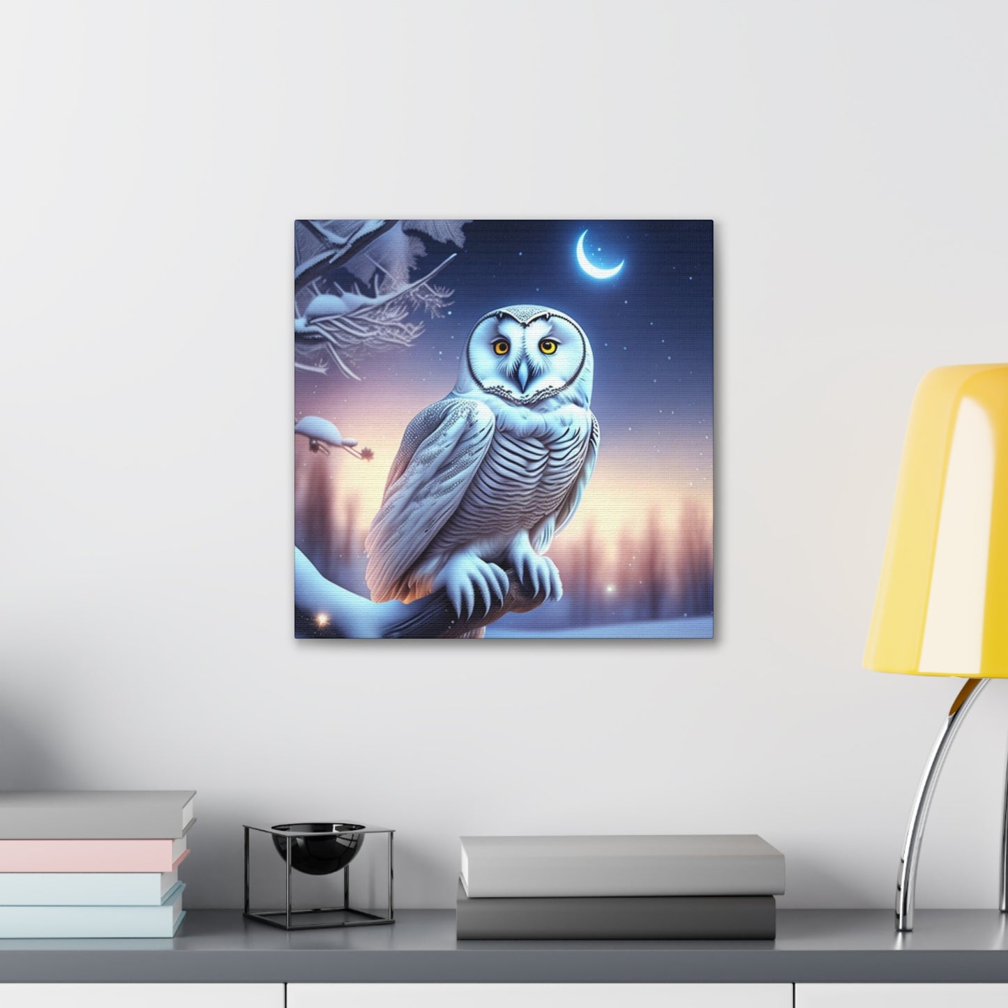 Dreamy Snowy Owl , Canvas Art, Canvas Print, Wall Decor, Original Art, Unique Gifts