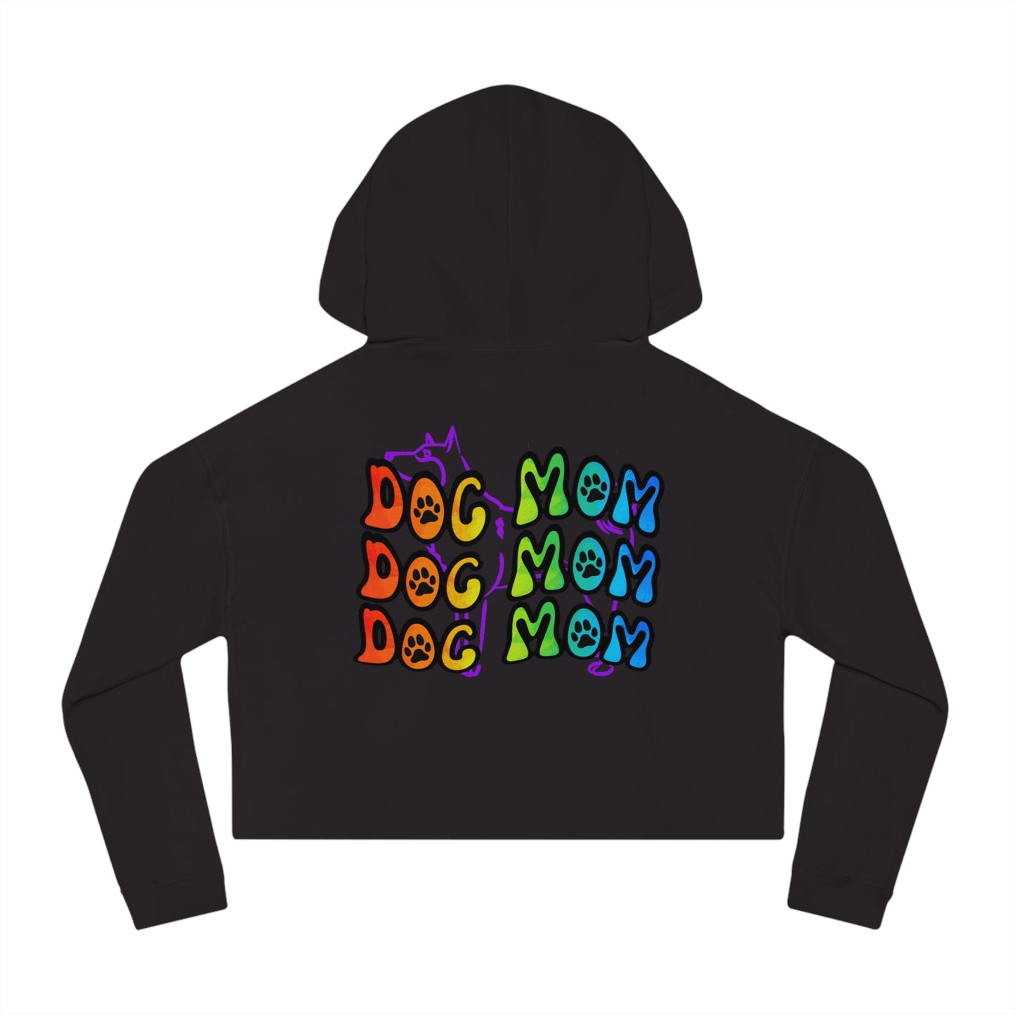 Dog Mom Women’s Cropped Hooded Sweatshirt