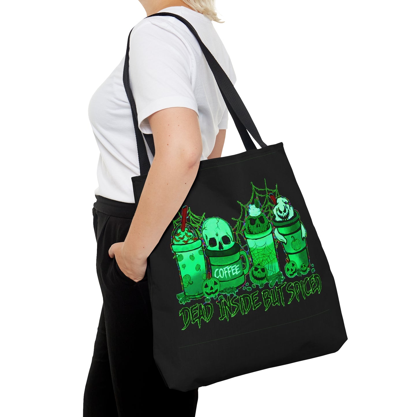 Dead Inside But Spiced Halloween Tote Bag