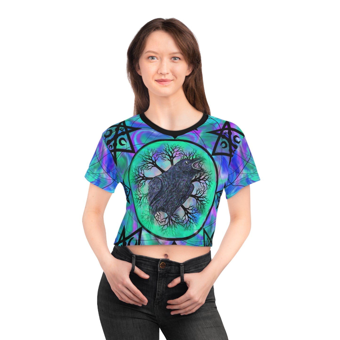 Raven Magick AOP Crop Tee