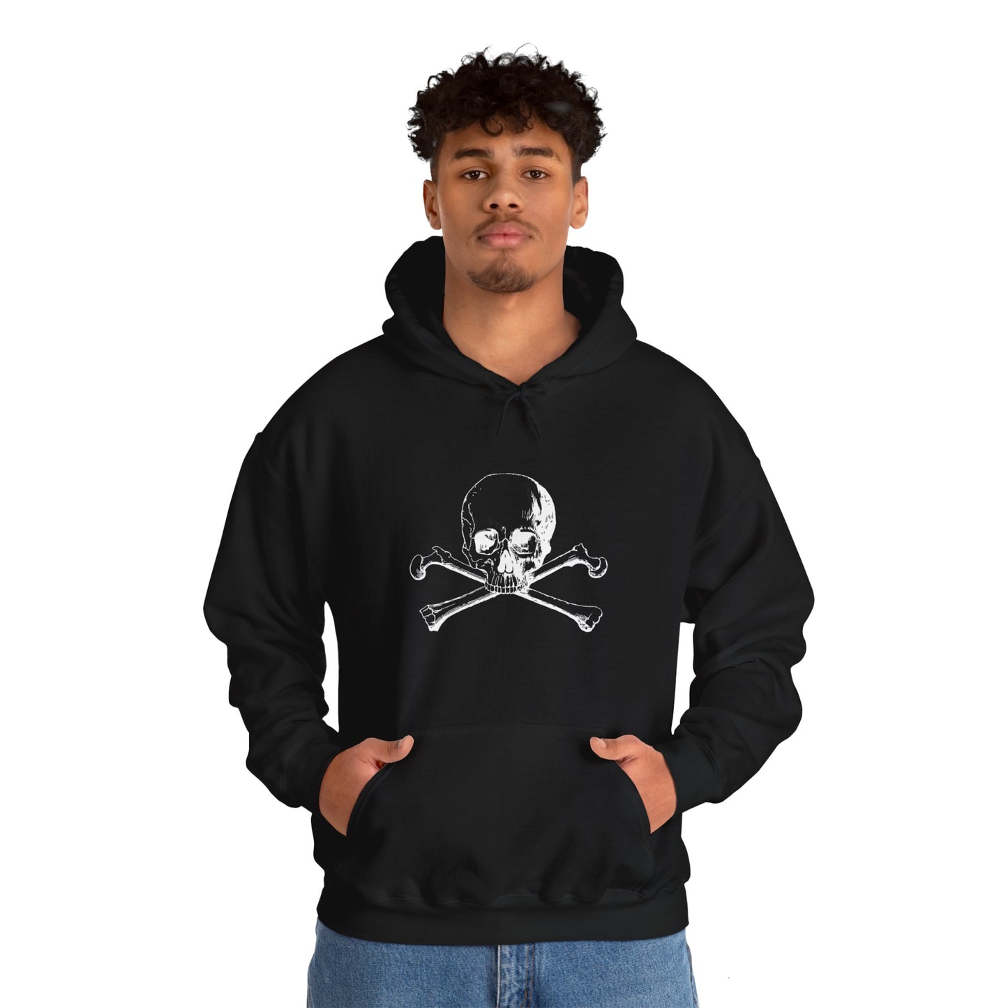 Unisex Heavy Blend™Skull Crossbones Hooded  Halloween Sweatshirt