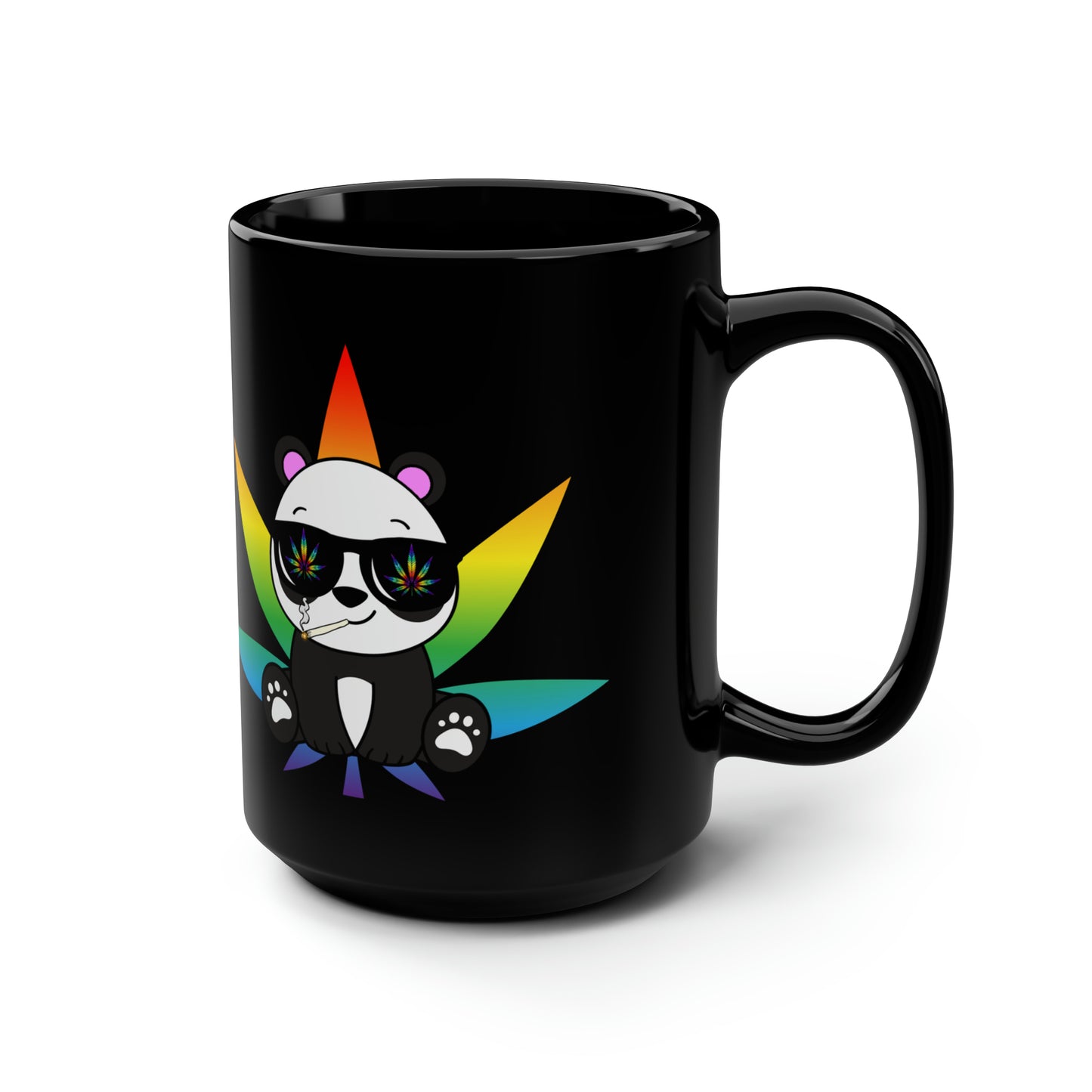 420 Panda, Black Mug, 15oz, 420 Gift