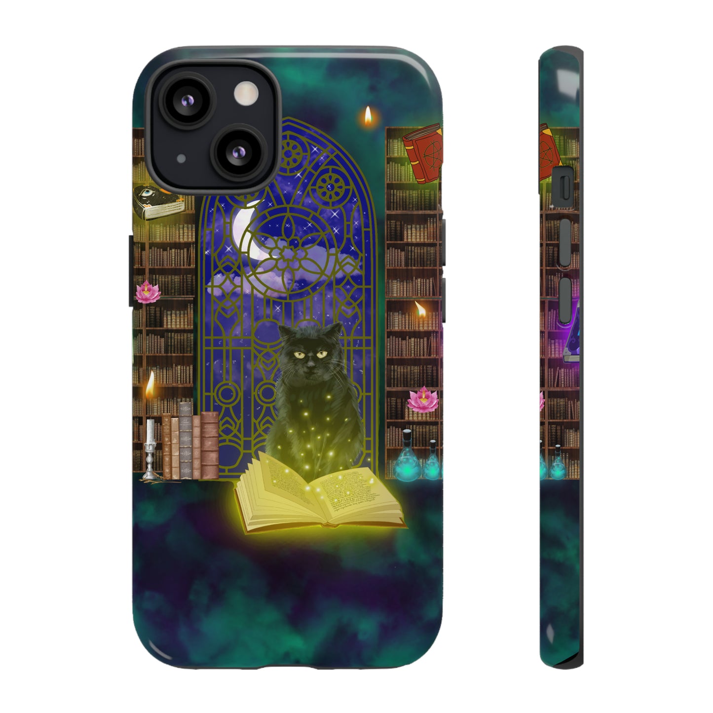 Mystic Cat Protective Phone Case, Samsung, iPhone, Pixel, all sizes