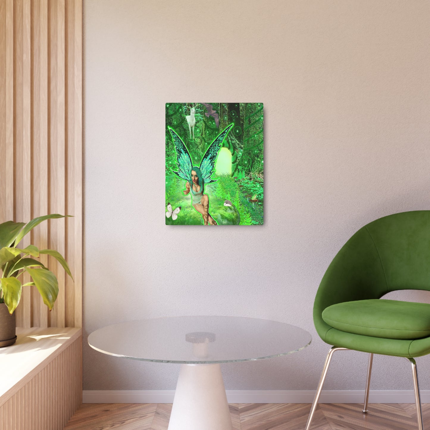 Mystic Forest Fairy, Fantasy Art, Metal Wall Art, Wall Decor, Nature Lover Gift, Original Art, Unique Gifts