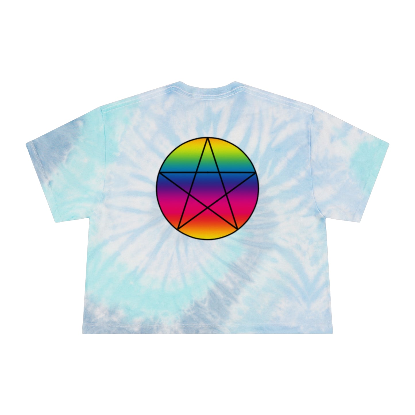 PRIDE Pentagram Women's Tie-Dye Crop Tee