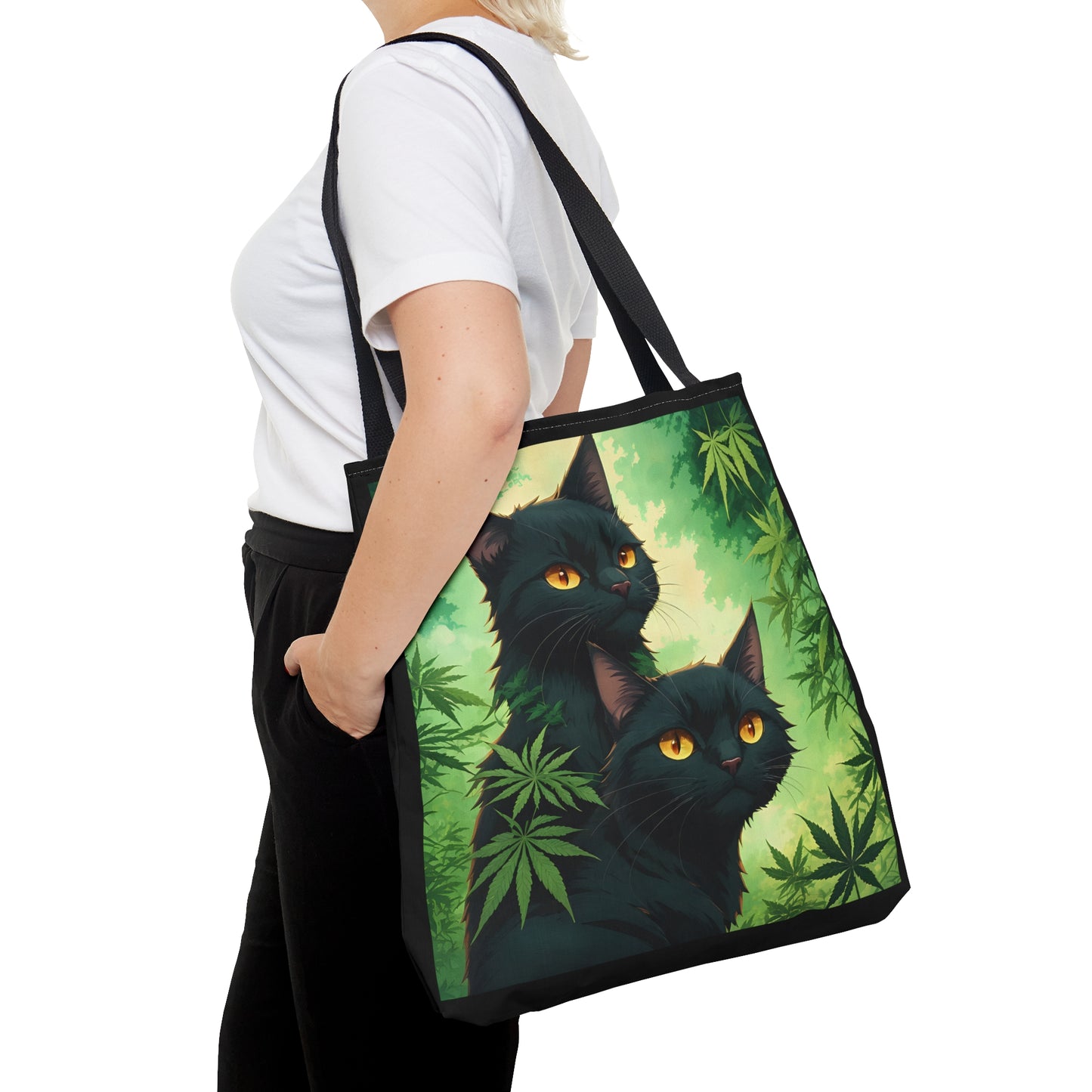 Black Cat, 420 Themed, Tote Bag