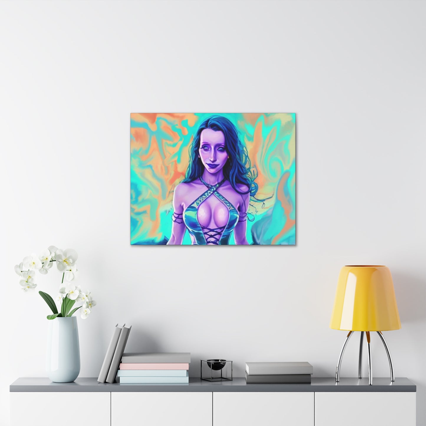 Circe, Greek Goddess Of The Sea, Canvas Art, Fantasy Art, Unique Gift, Original Art