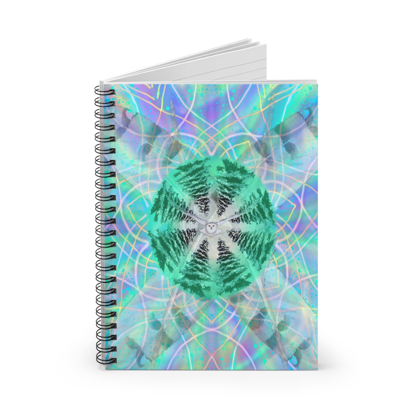 Owl Medicine Mandala Spiral Notebook - Ruled Line