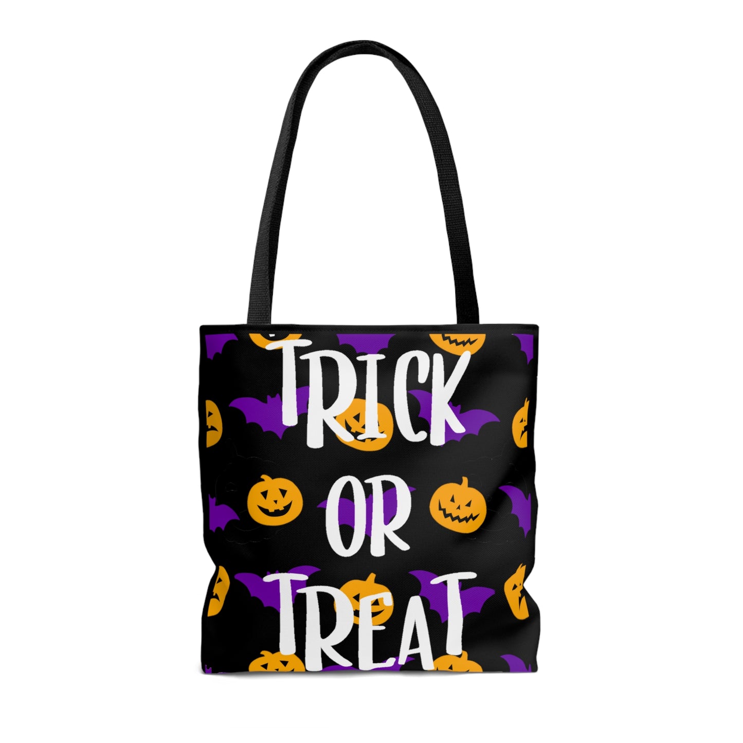 Trick Or Treat Pumpkins and Bats Halloween Candy Tote Bag