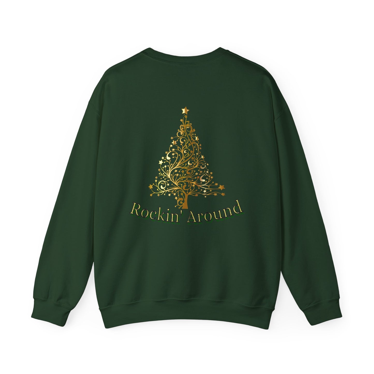 Rockin Around the Christmas Tree Hoodie. Christmas Tree Sweatshirt. Unisex Adult Holiday Shirt. Minimal Merry Xmas Crew.