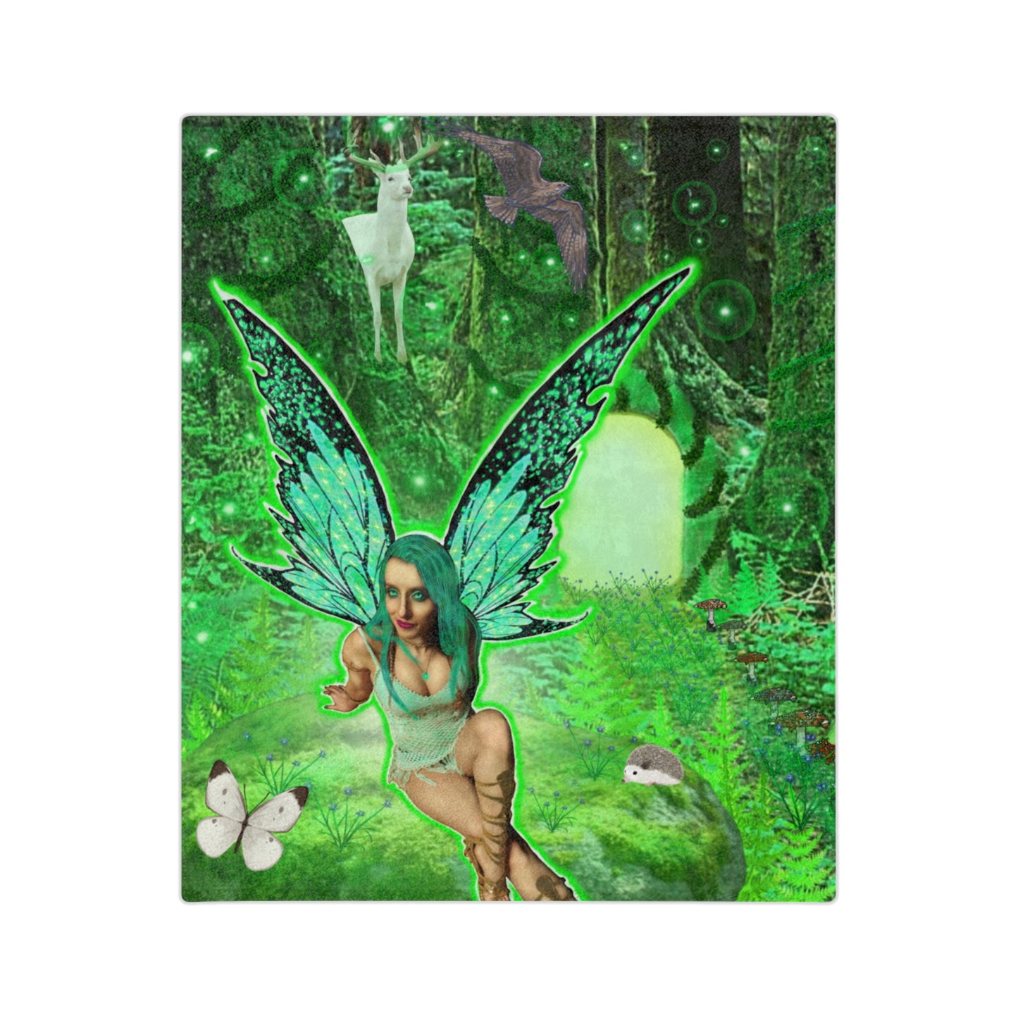 Mystic Forest Fairy Velveteen Minky Blanket