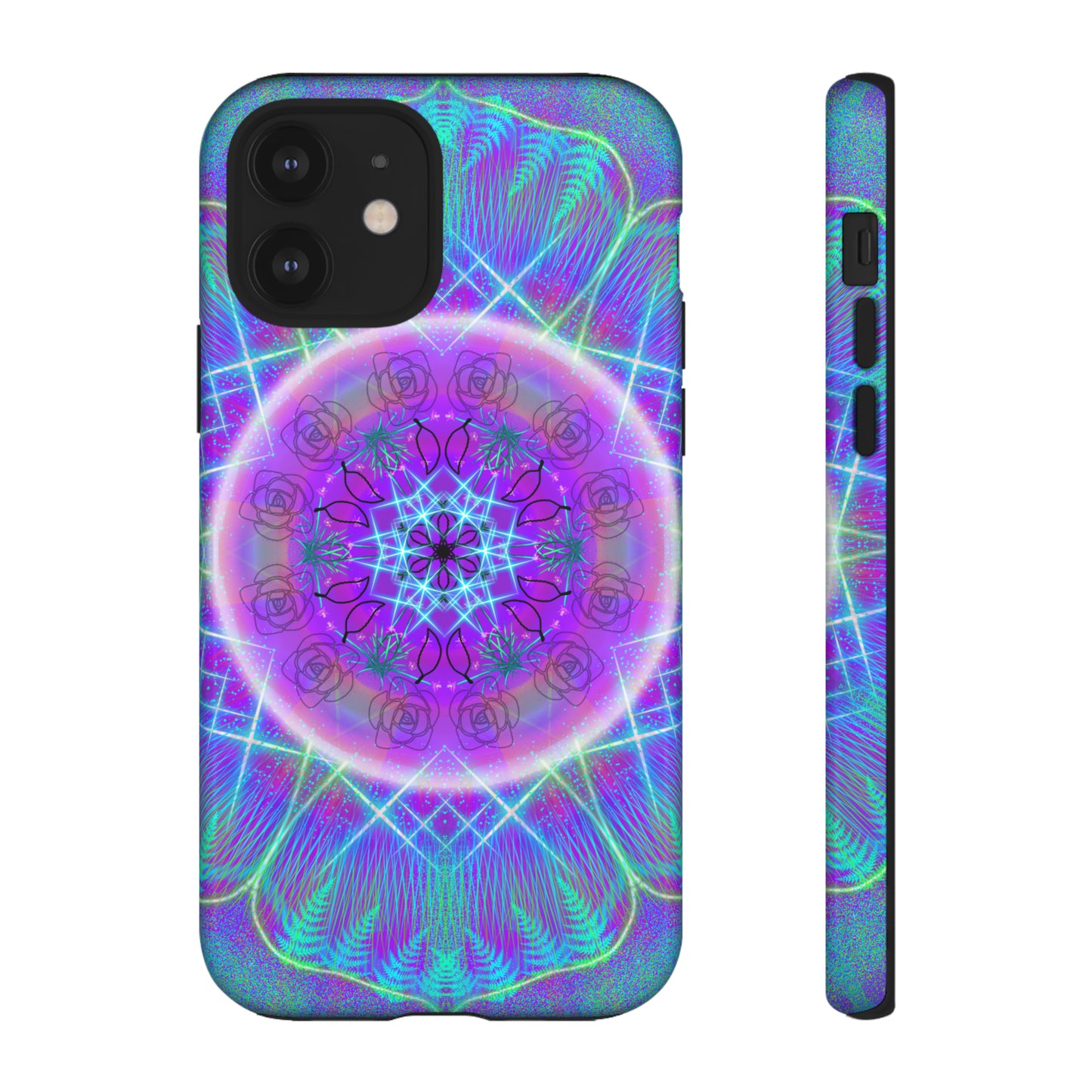 Psychedelic Mandala Protective Phone Case, Samsung, iPhone, Pixel, all sizes