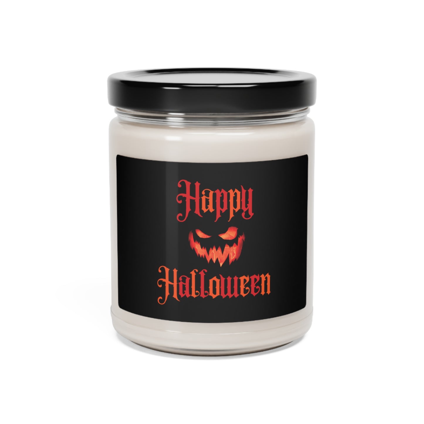 Happy Halloween Candle Spooky Pumpkin Face Scented Soy Candle, 9oz