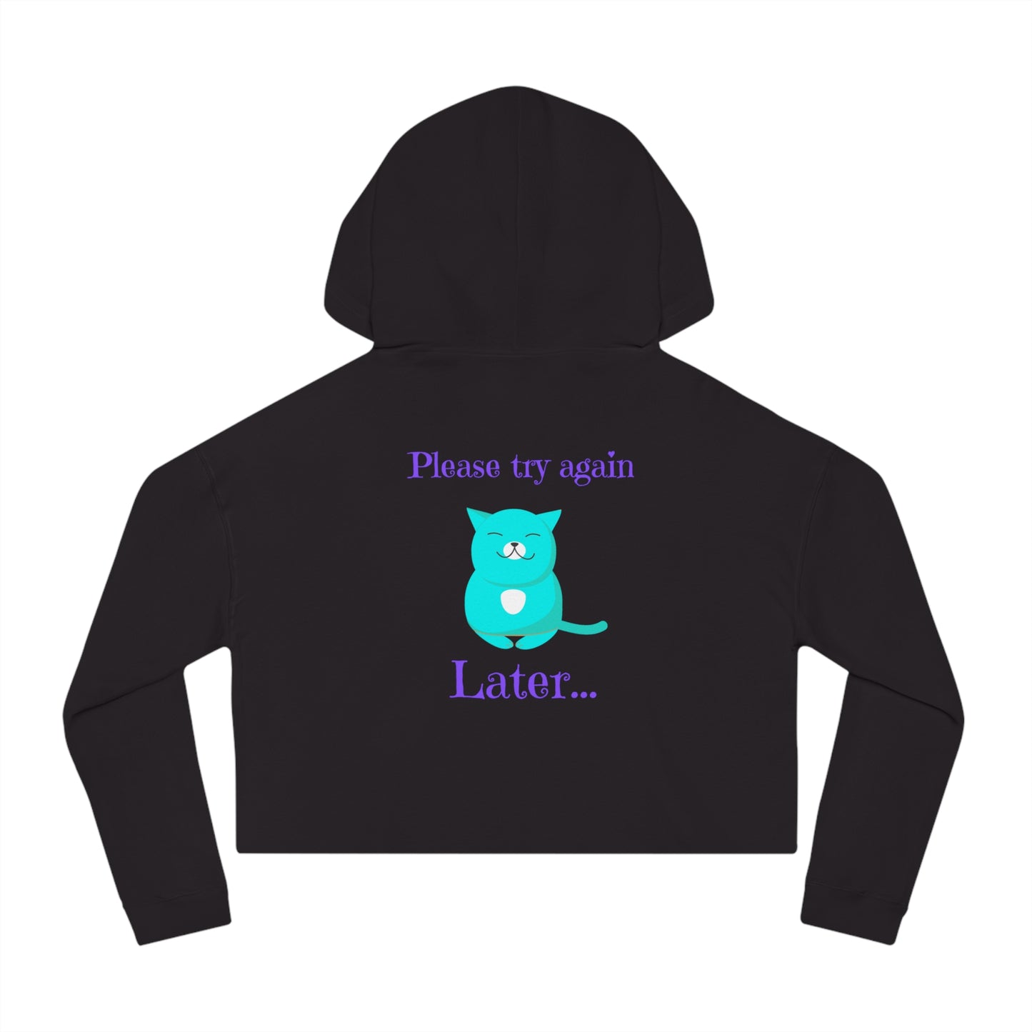 Eat Me Christmas Womens Cropped Hooded Sweatshirt