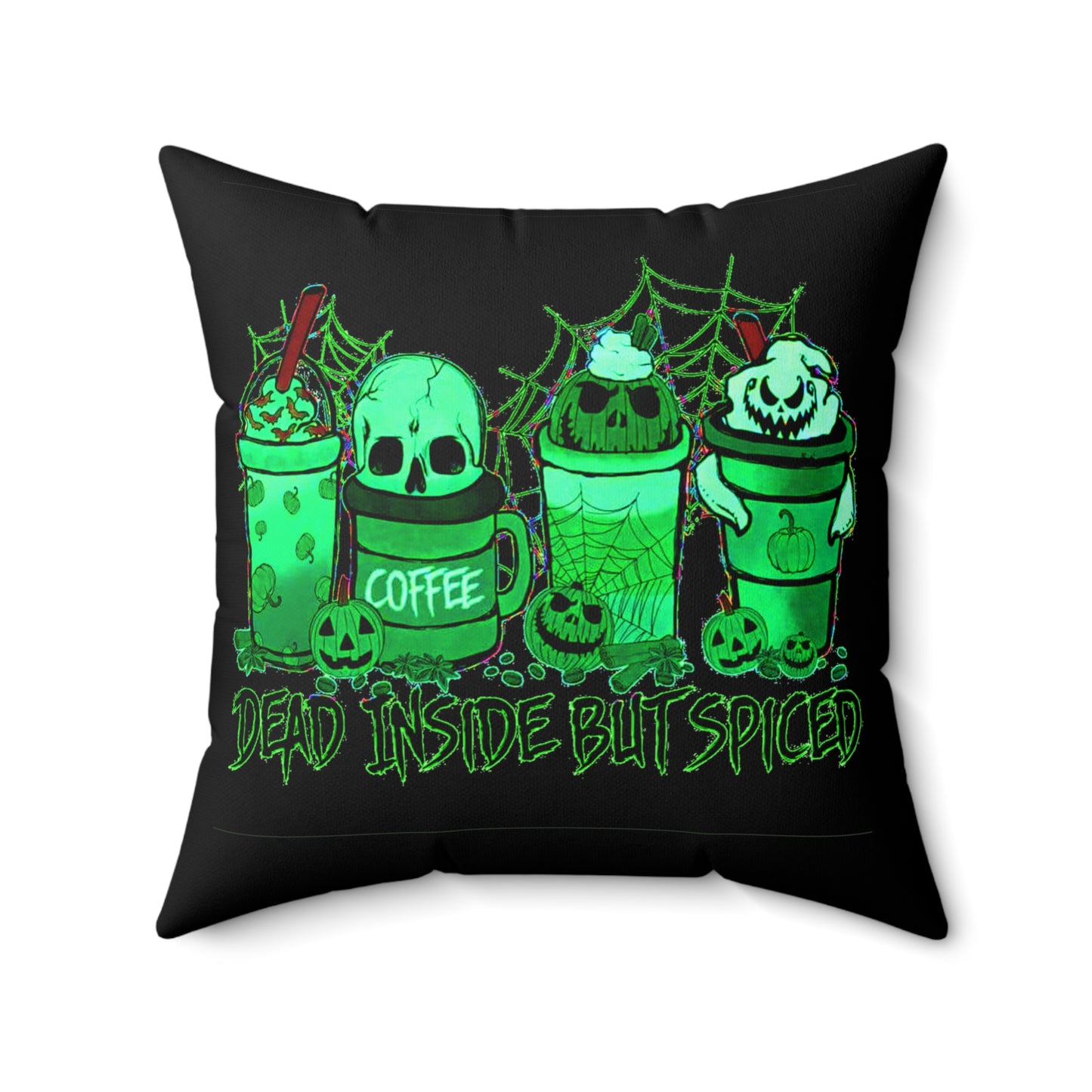 Dead Inside,  Halloween, Spun Polyester Square Pillow