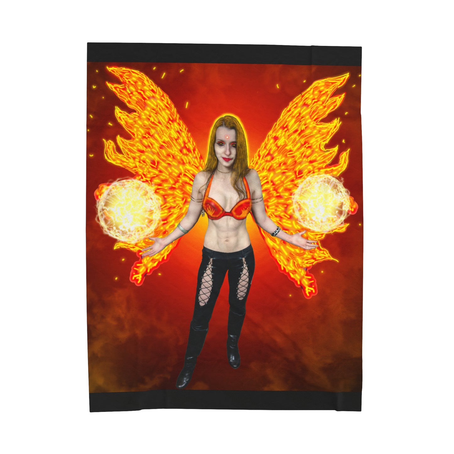 Mystic Fire Fairy Velveteen Plush Blanket