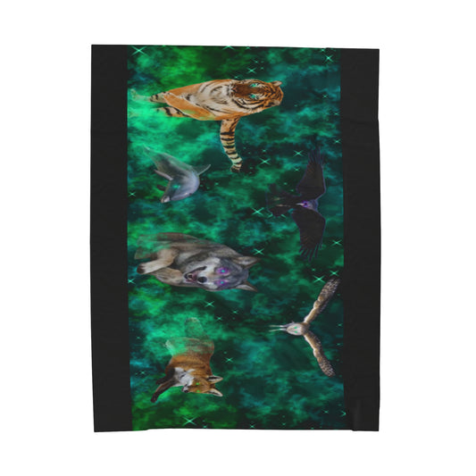 Mystic Animals Giant Velveteen Plush Blanket