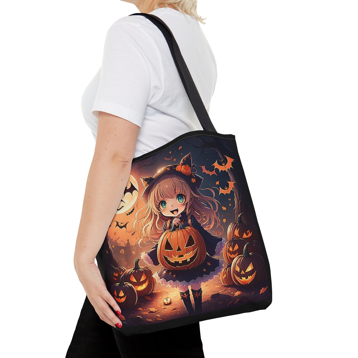 Halloween Anime Girl Halloween Candy Tote Bag