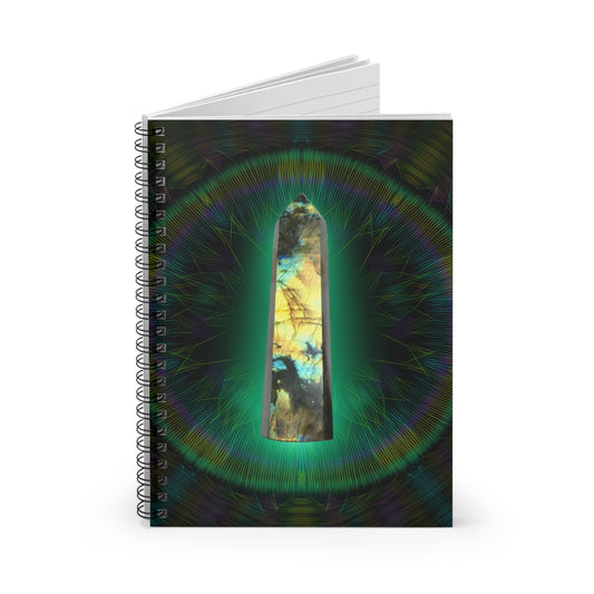 Mystic Labradorite Spiral Notebook - Ruled Line