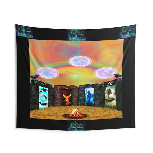 3 Mystics Elemental Gateway Giant Indoor Wall Tapestry 104 x 88