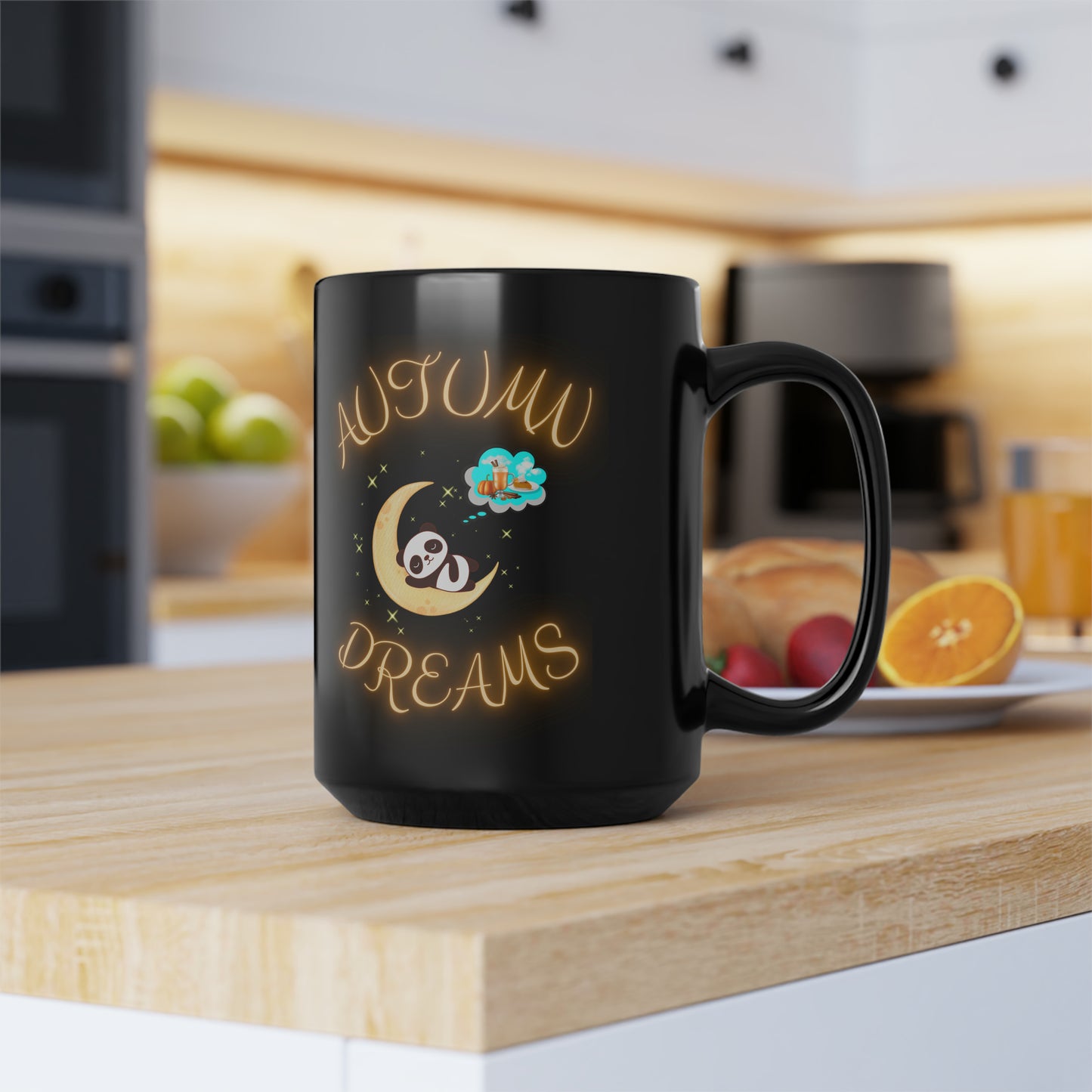 Autumn Dreams Black Mug, 15oz