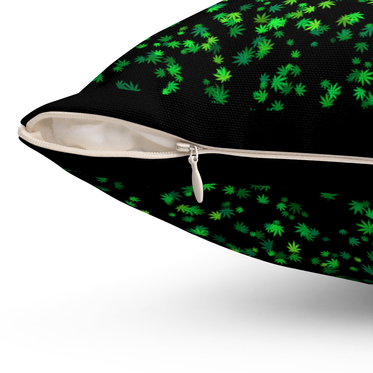 Cannabis Leaves, 420 Themed, Spun Polyester Square Pillow