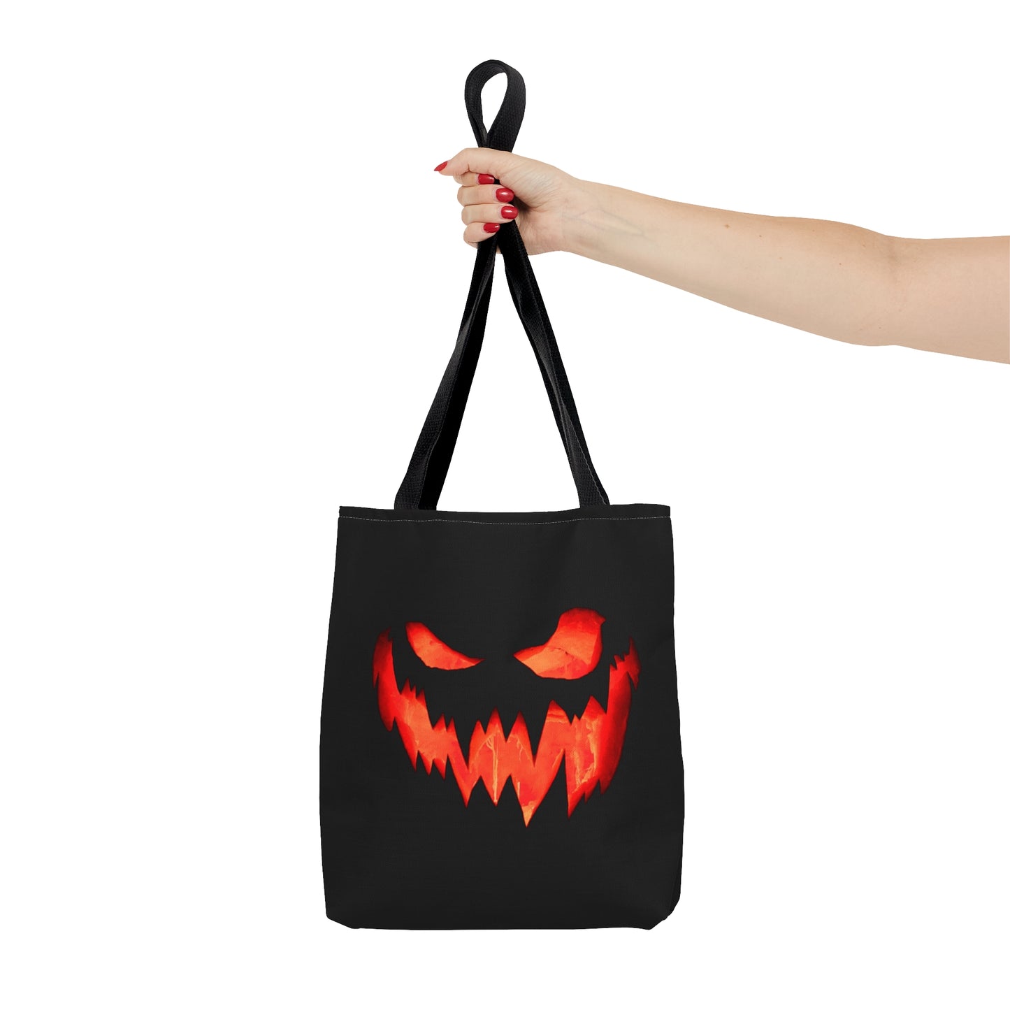 Spooky Pumpkin Face Halloween Candy Tote Bag