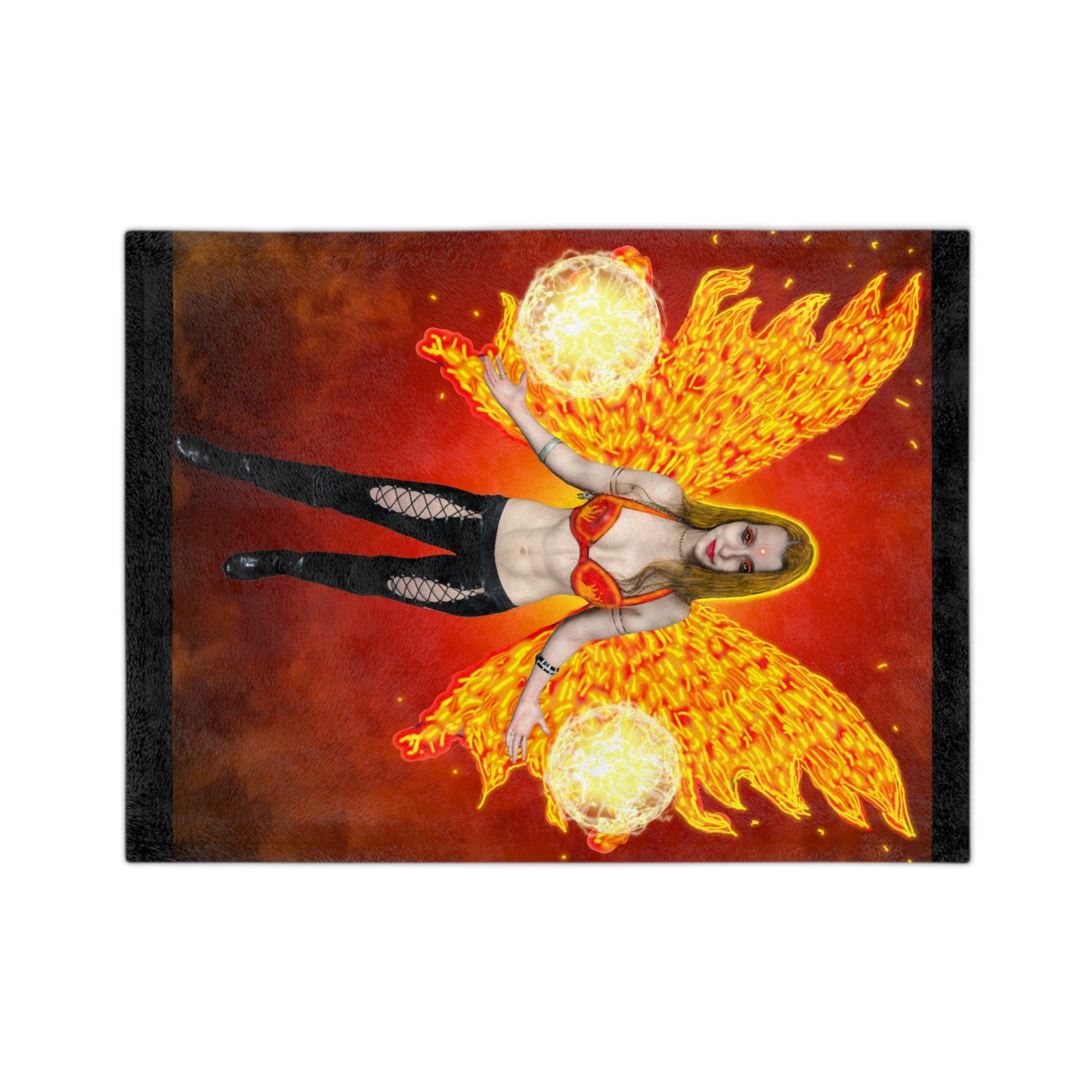 Mystic Fire Fairy Velveteen Minky Blanket