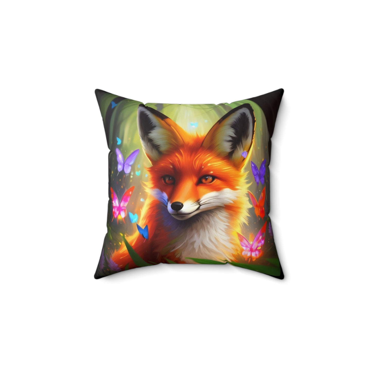 Dreamy Fox, Spun Polyester Square Pillow