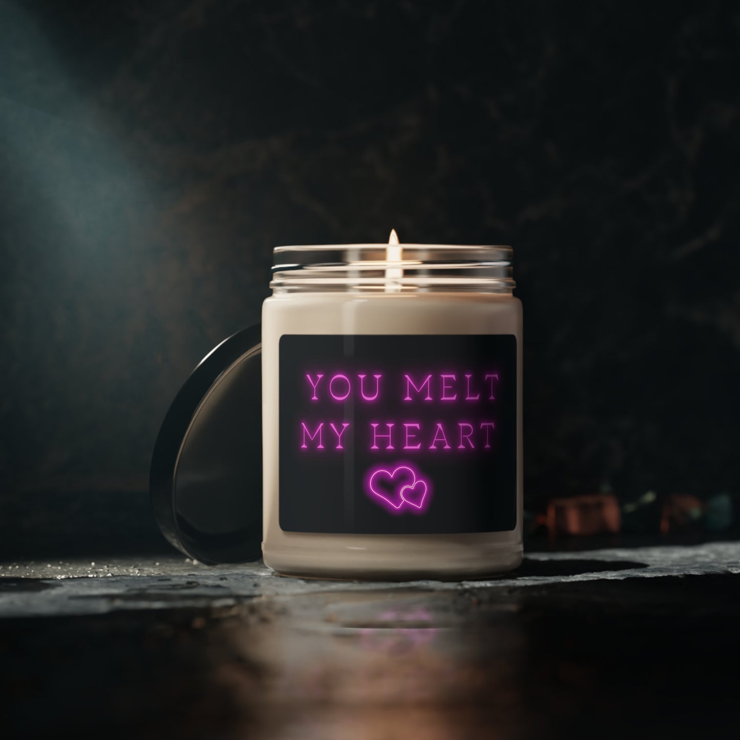 You Melt My Heart, Scented Soy Candle, 9oz, Cute Candle Pun, Valentines Day Gift