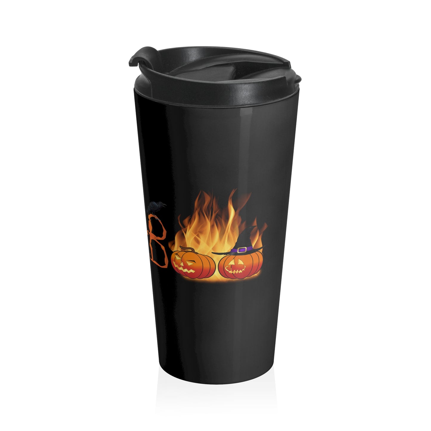 Stainless Steel "BOO" Halloween Travel Mug with Insert