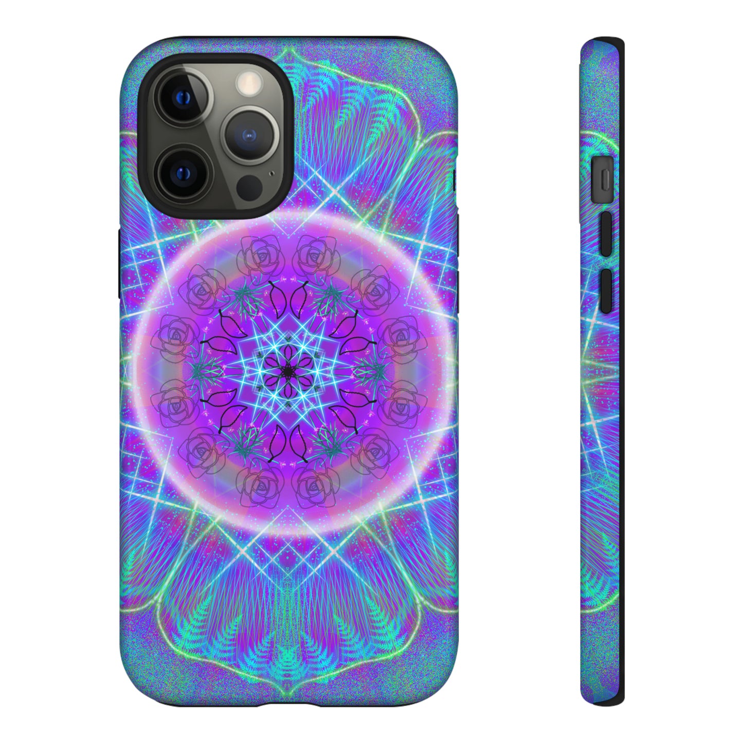Psychedelic Mandala Protective Phone Case, Samsung, iPhone, Pixel, all sizes