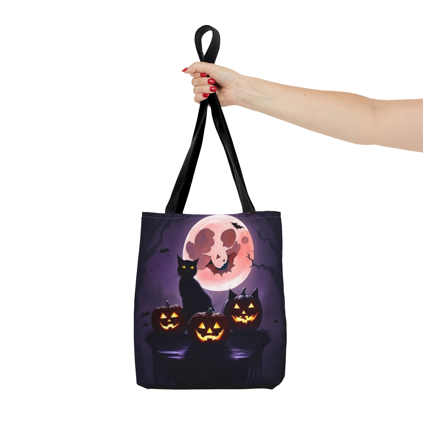 All Hallows Eve, Black Cat,  Halloween Candy Tote Bag