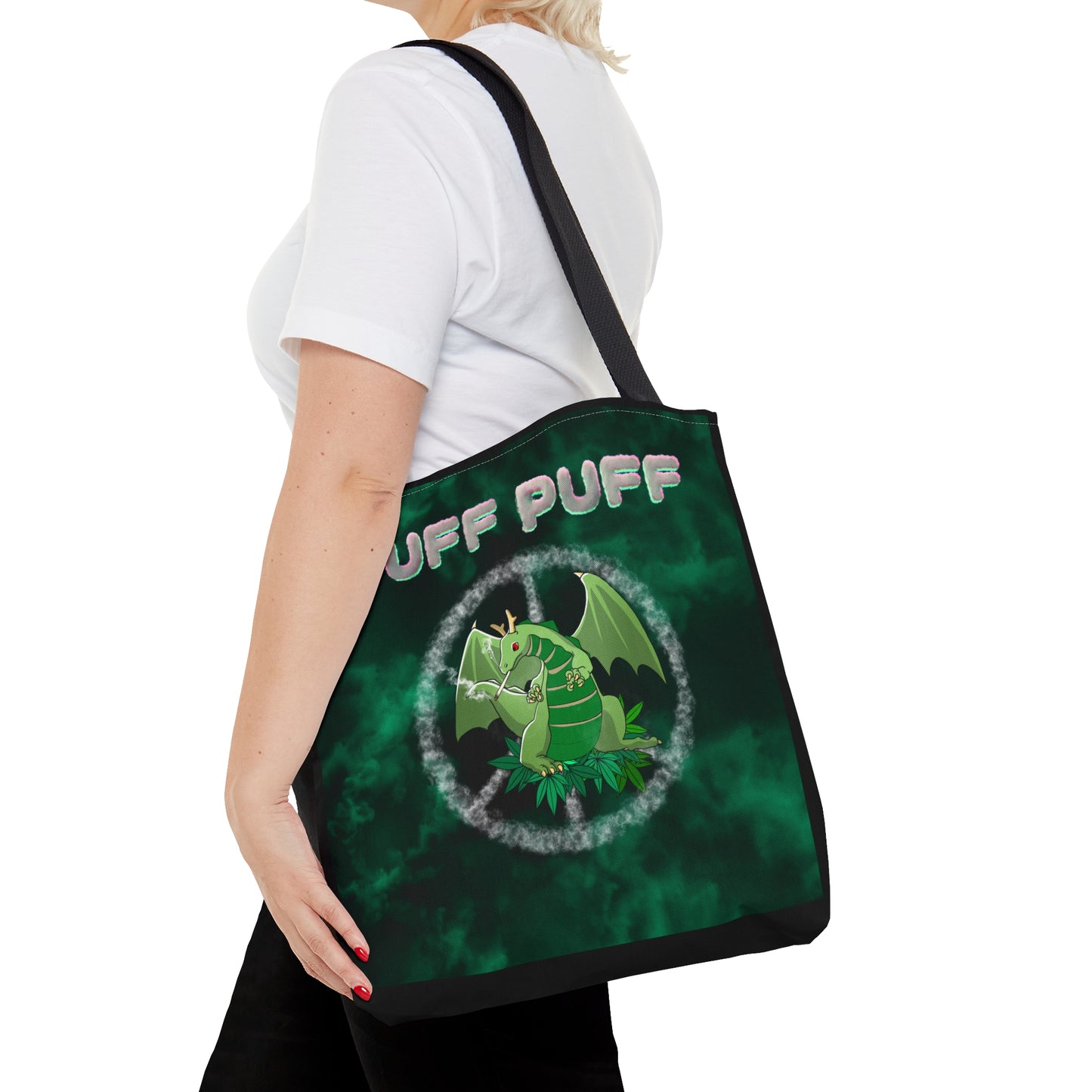 Puff Puff Smokin Dragon, 420 Themed, Tote Bag