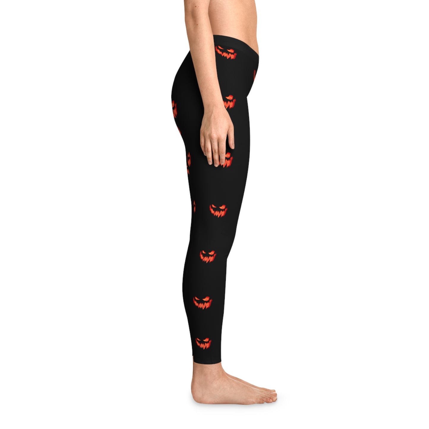 Spooky Grin Halloween Stretchy Leggings