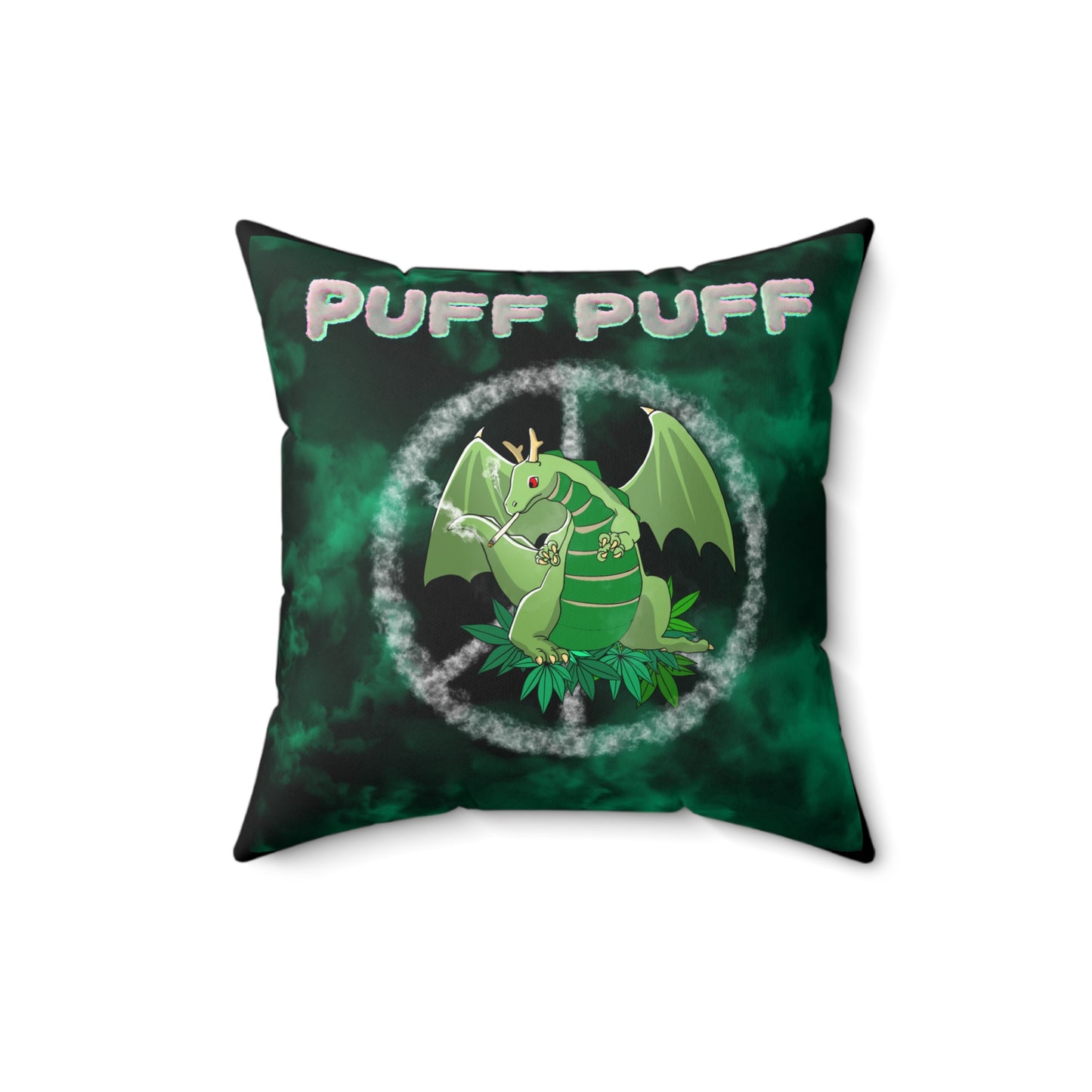 Puff Puff, 420 Themed, Spun Polyester Square Pillow