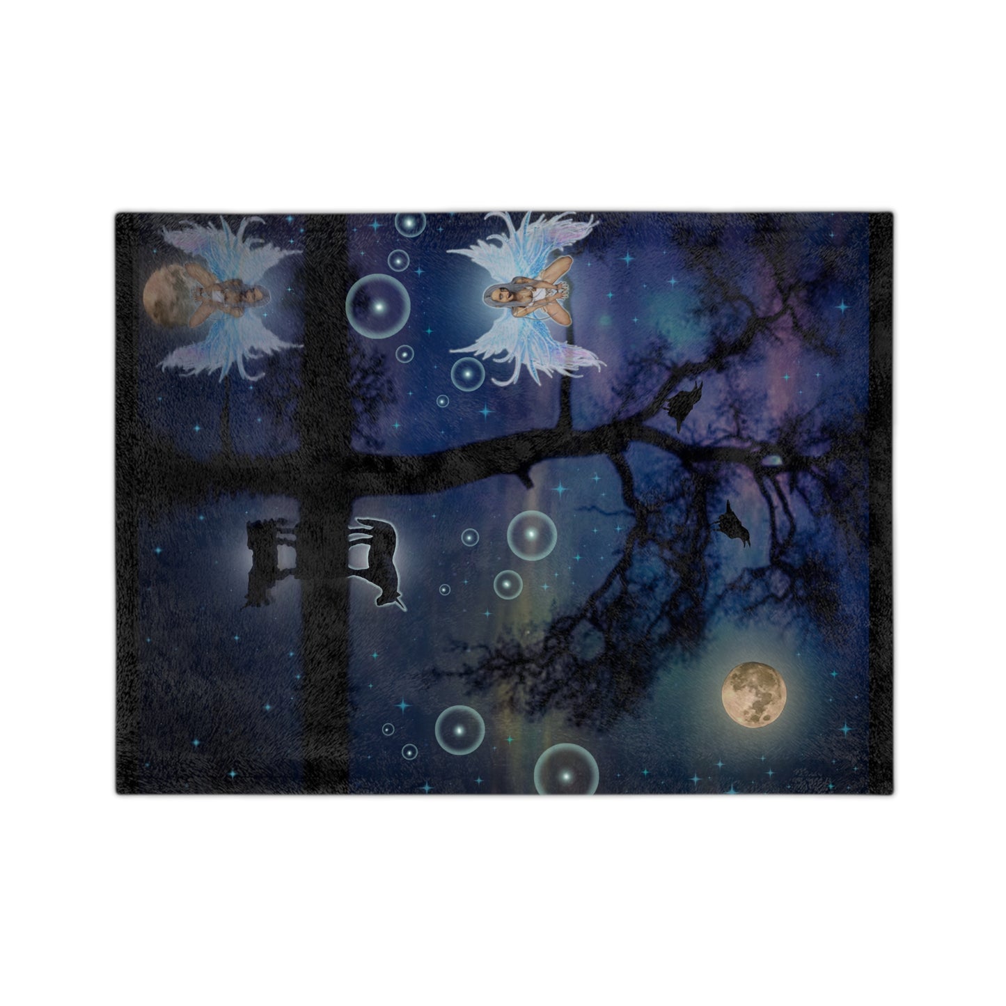 Mystic Moon Fairy Velveteen Minky Blanket