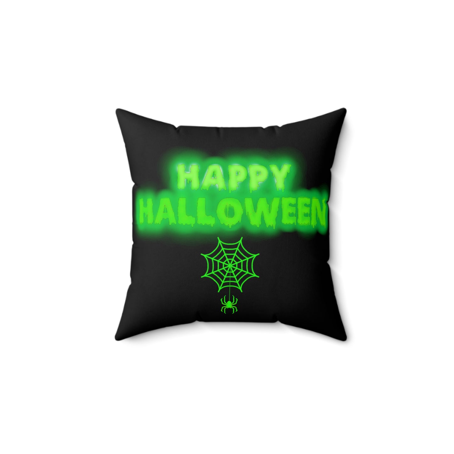 Happy Halloween Spun Polyester Square Pillow