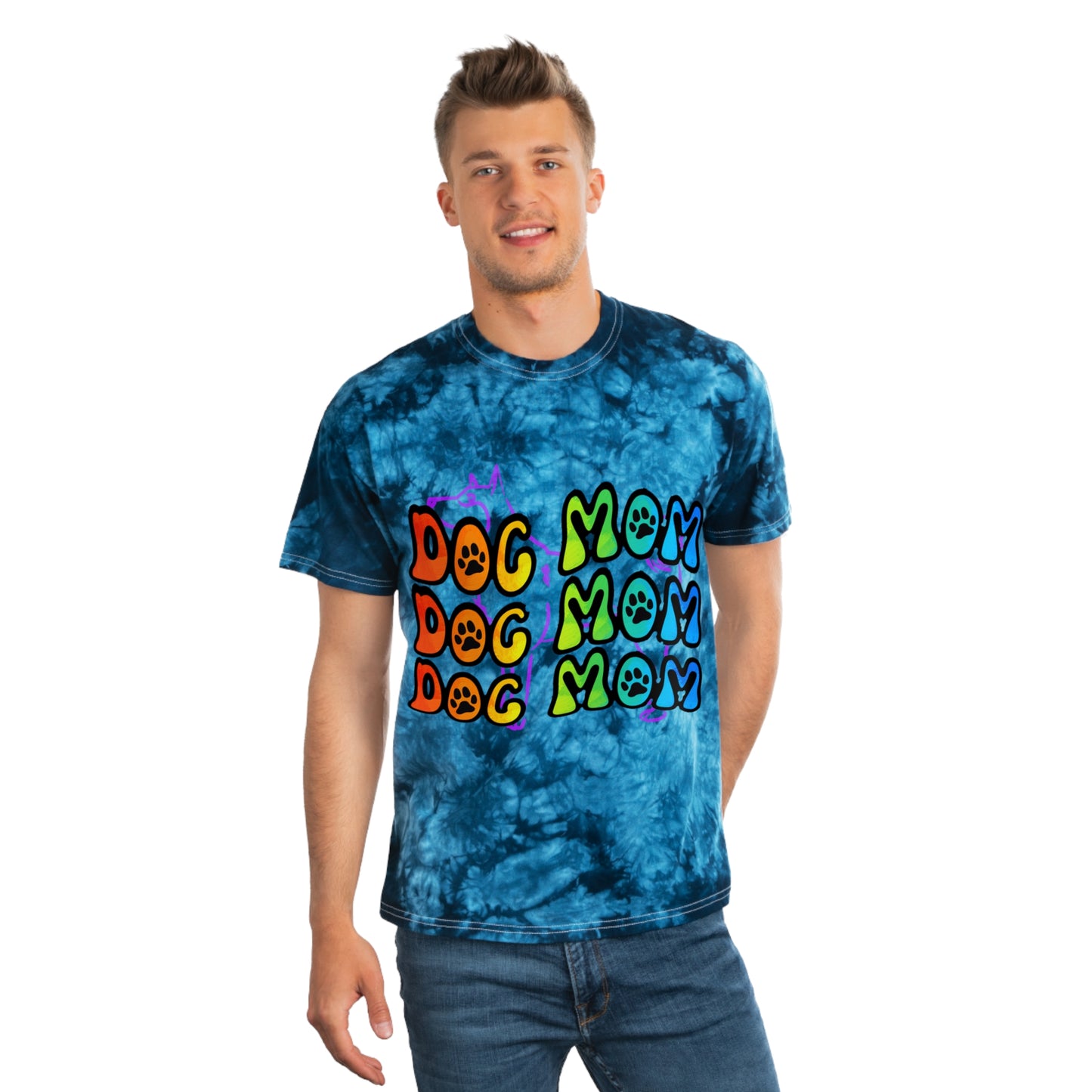 Dog Mom Tie-Dye Tee, Crystal