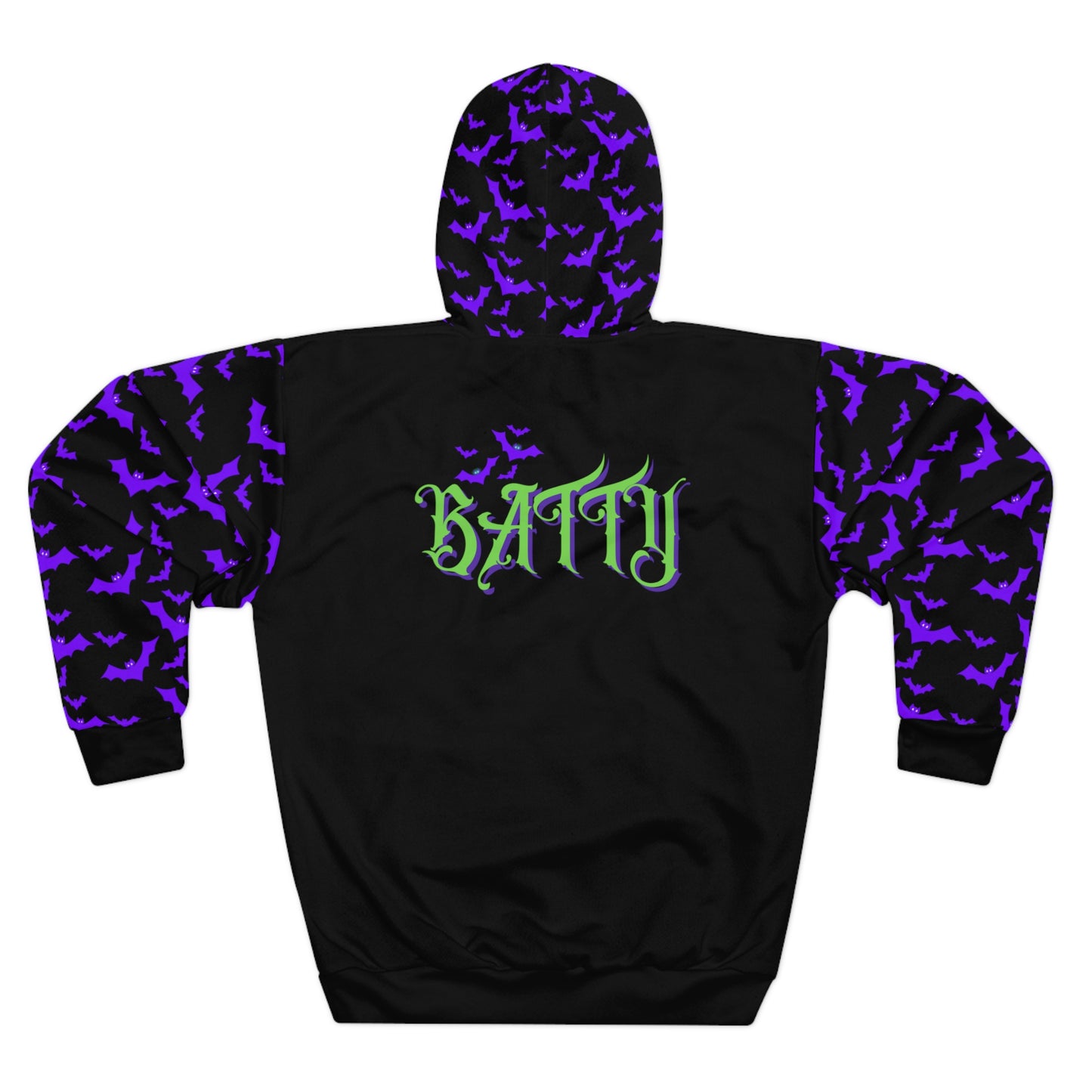 Batty, Bats Halloween Pullover Hoodie Black