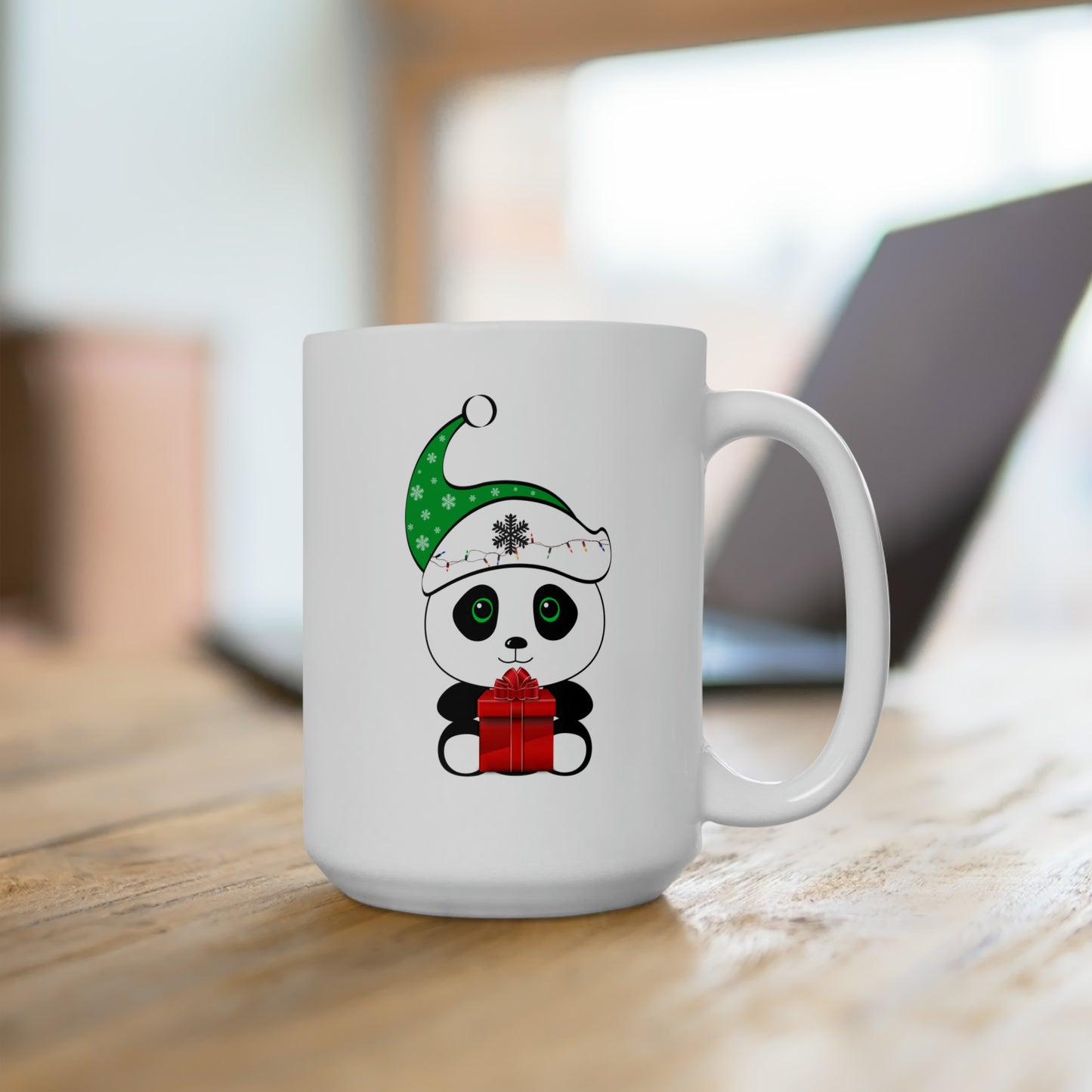 Panda Christmas Ceramic Mug 15oz