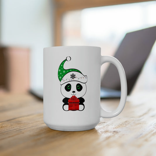 Panda Christmas Ceramic Mug 15oz