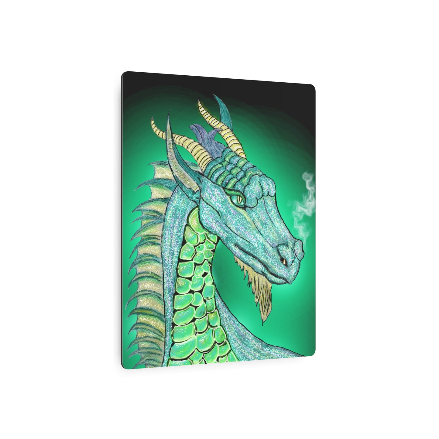 Mystic Dragon, Fantasy Art, Metal Wall Art, Wall Decor, Dragon Lover Gift, Unique Gift, Original Art