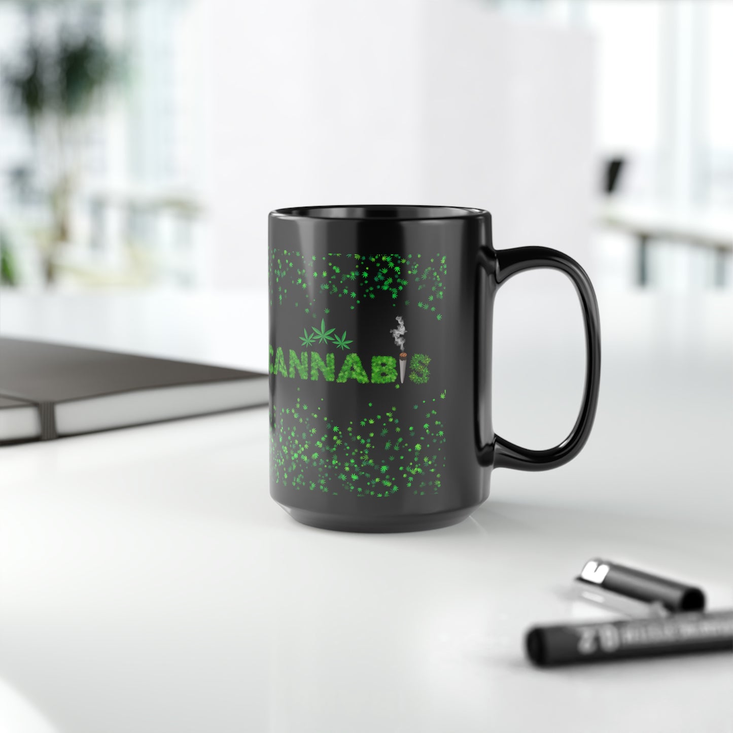 Cannabis, Black Mug, 15oz, 420 Gift