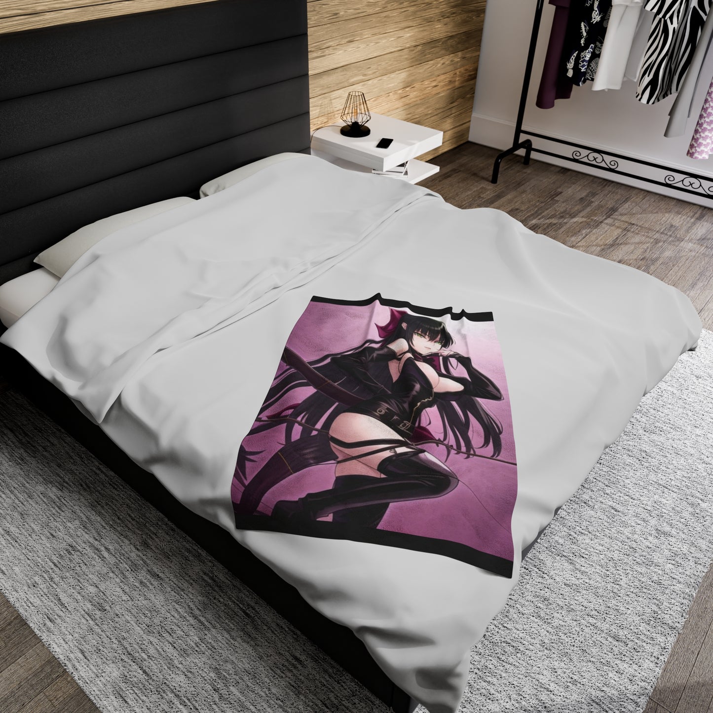 Anime Bow Huntress, Plush Blanket