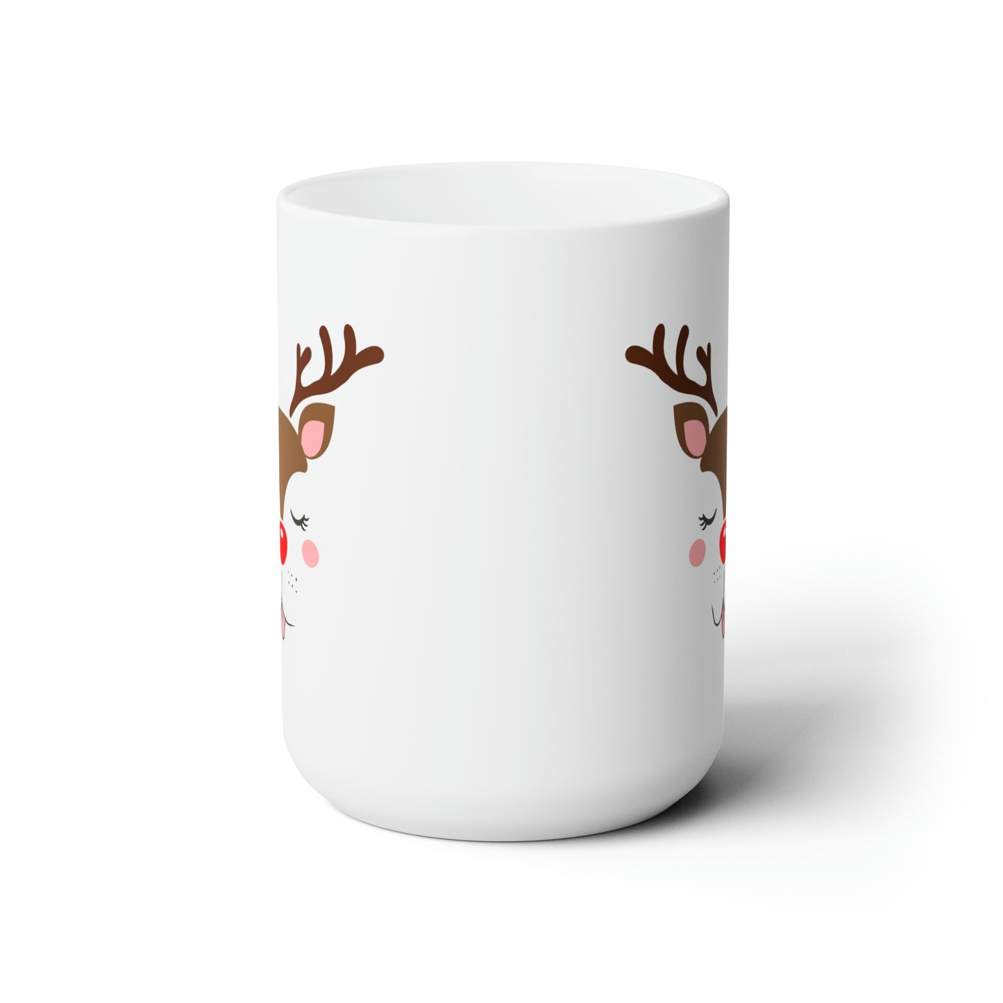 Cute Reindeer Christmas Ceramic Mug 15oz