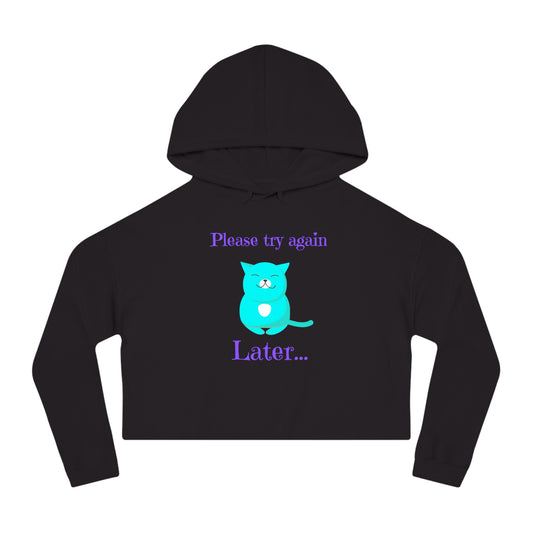 Copy of Eat Me Christmas Womens Cropped Hooded Sweatshirt