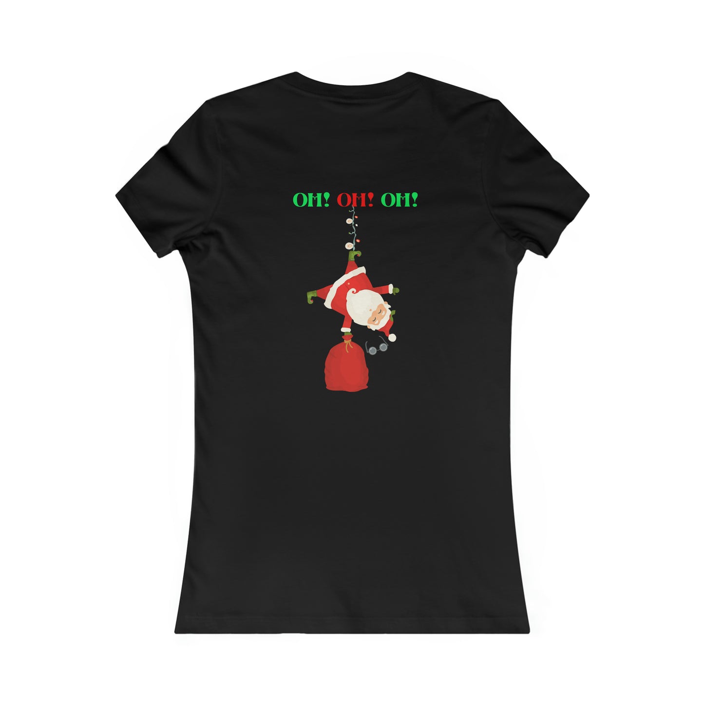 OH OH OH Falling Santa Christmas Women's Favorite Tee