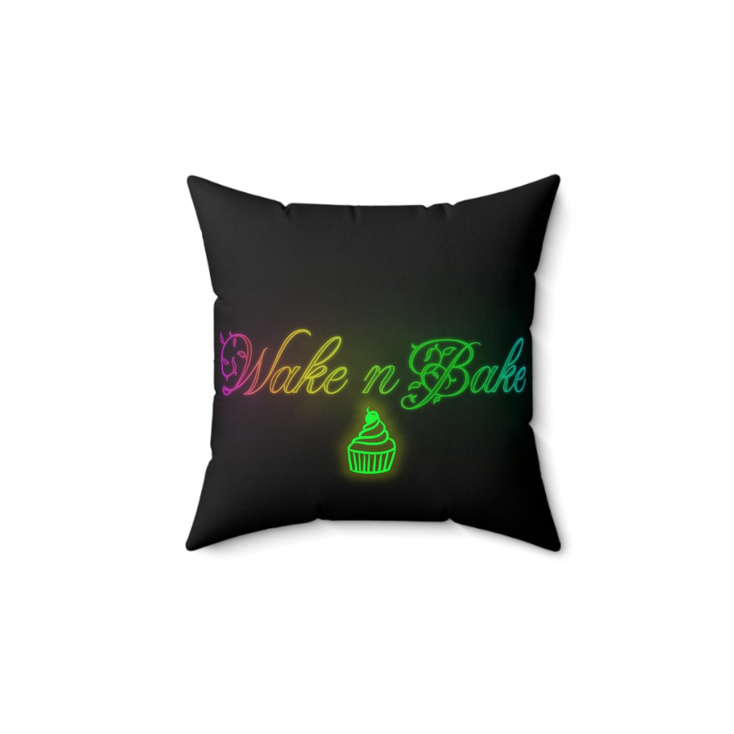 Wake N Bake, 420 Themed, Spun Polyester Square Pillow