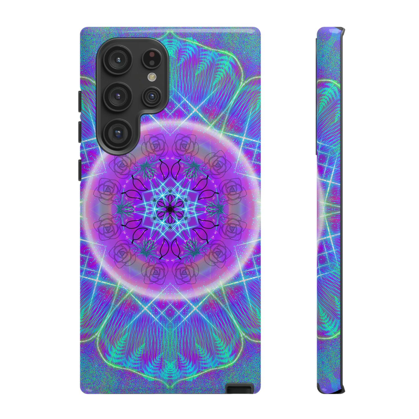 Psychedelic Mandala Protective Phone Case, Samsung, iPhone, Pixel, all sizes